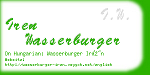 iren wasserburger business card